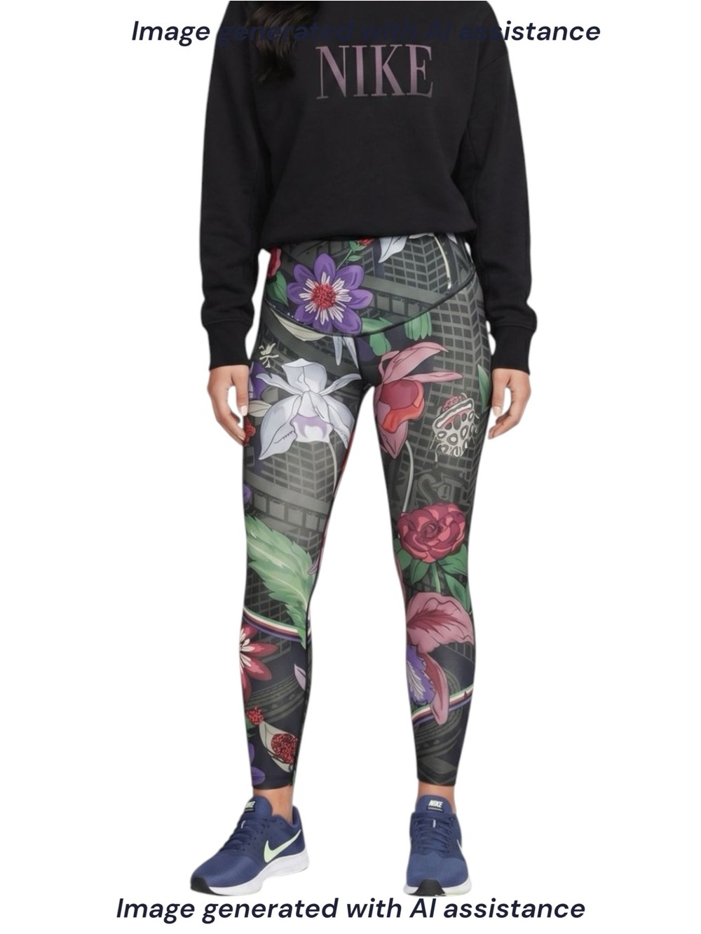 Nike 2X Icon Clash floral 7/8 leggings